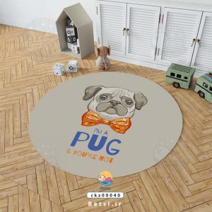 فرش کودک با طرح سگ پاگ