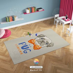 فرش کودک با طرح سگ پاگ