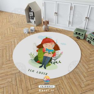 فرش اتاق کودک دختر عاشق چای