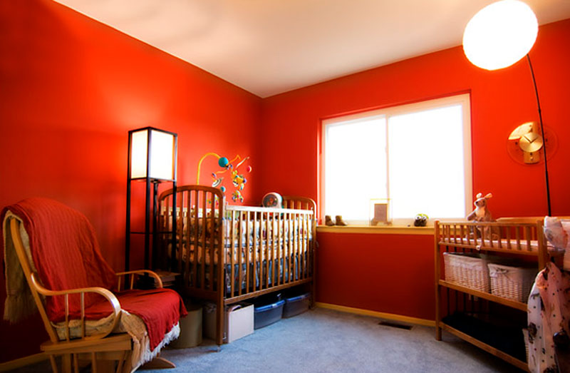 بکارگیری رنگ قرمز در اتاق کودک