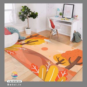 فرش اتاق خواب با تم فصل پاییز