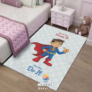 فرش اتاق کودک تم سوپرمن کوچولو
