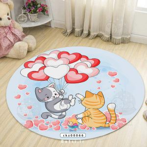 فرش اتاق کودک بچه گربه های عاشق