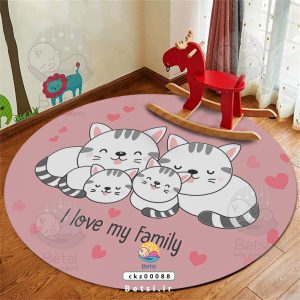 فرش اتاق کودک گربه های دوست داشتنی