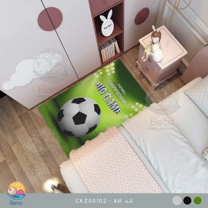 فرش اتاق کودک تم توپ فوتبال
